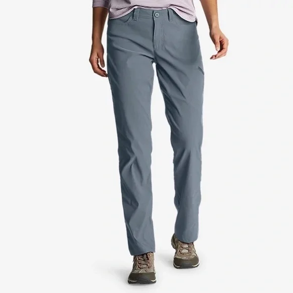 Eddie Bauer Women's Rainier Pants straight pant graphite size 4 - Picture 1 of 14